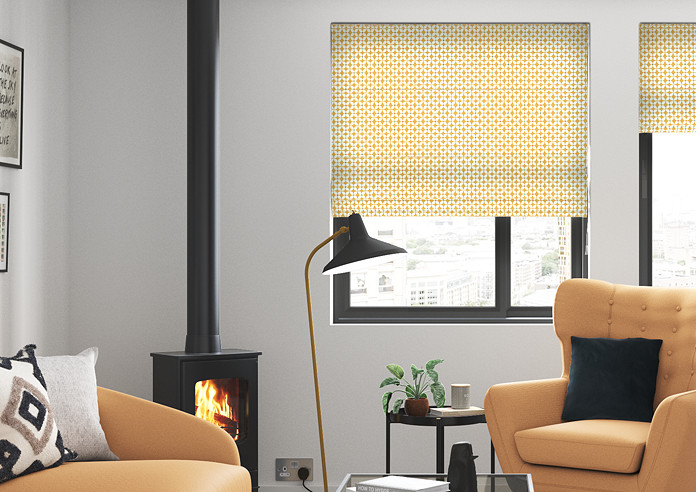Zap, Butterscotch - Twist&Fit Roman Blind - Image 3